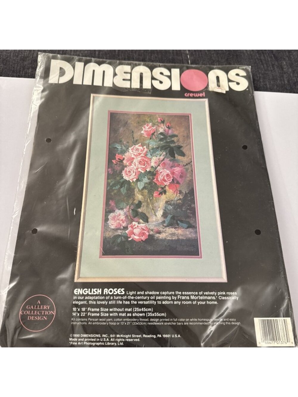 New Dimensions 1376 English Roses Crewel Embroidery Kit C27